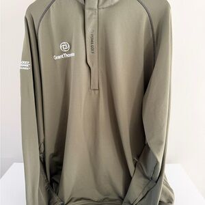 Tour Issue Puma Golf x Grant Thornton Olive Long-Sleeve Quarter-Zip Pullover